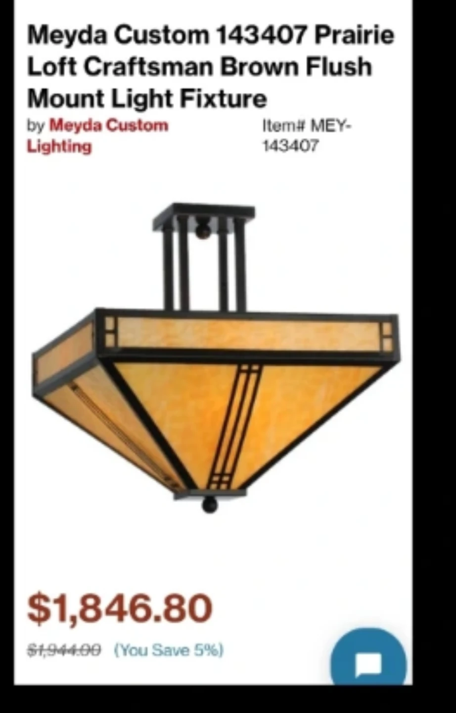 Meyda Custom Prairie Loft Flush Mount Light Fixture - photo 2