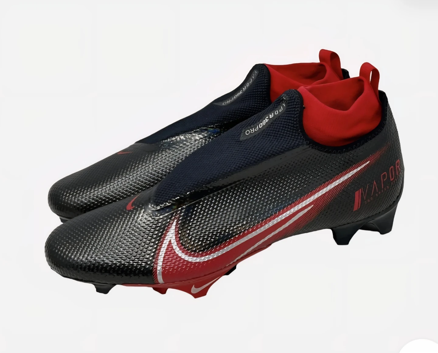 Nike Vapor Edge Pro 360 Football Cleats Black/Red  Mens Sz 8-9