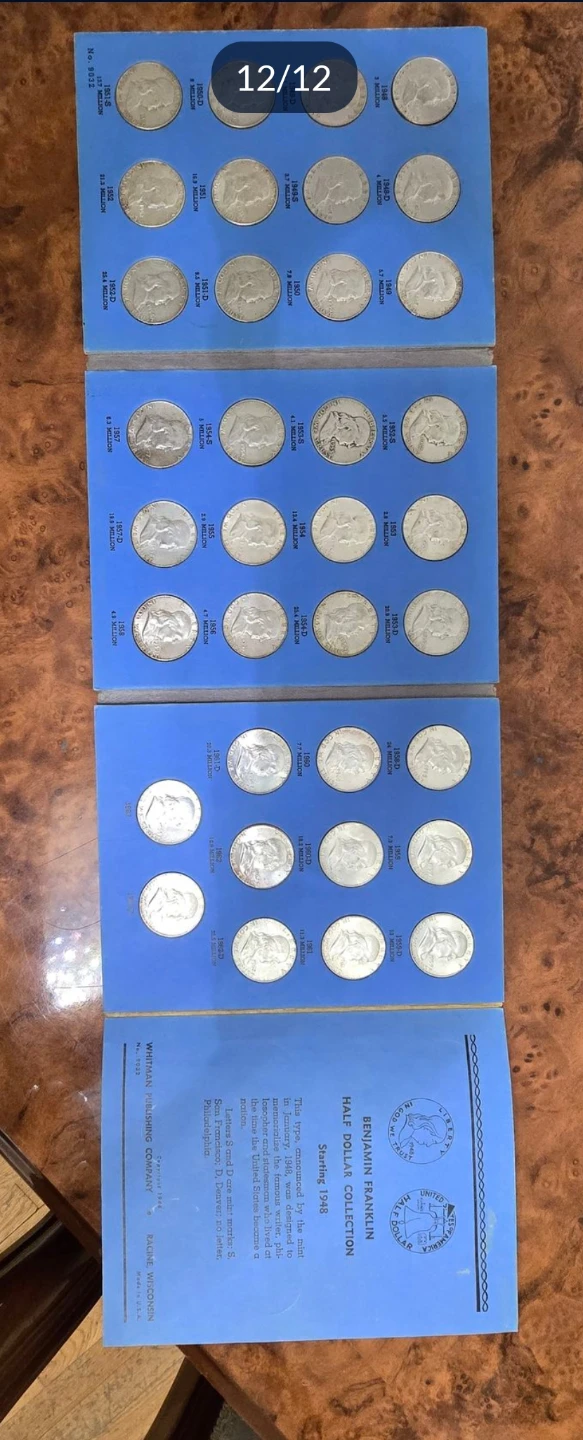 Benjamin Franklin Half Dollar Coin Collection