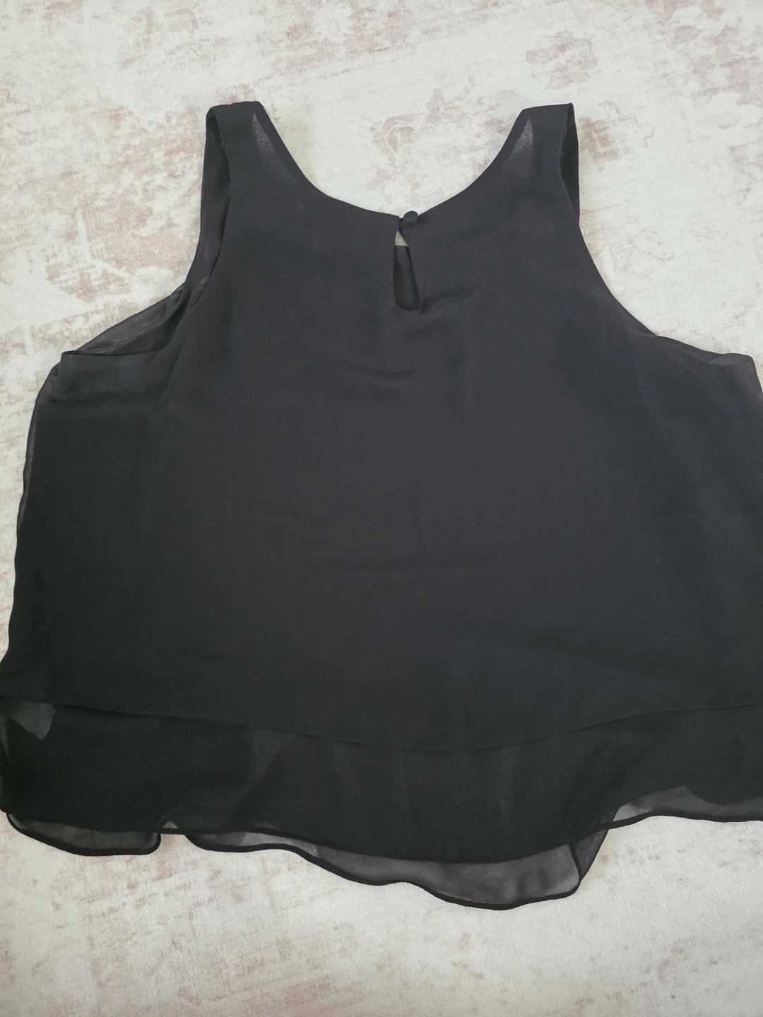 Bisou Bisou Black Layered Tank Top Size M - photo 2