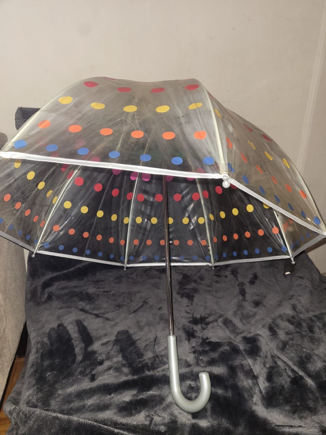 Clear polka dot umbrella - photo 2
