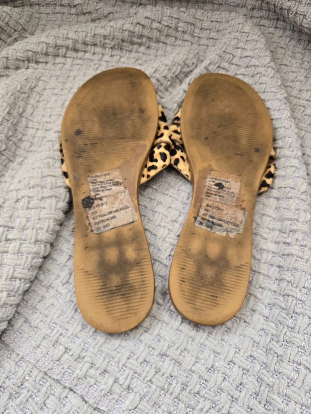 Steve Madden Leopard Print Calf Hair Slide Sandals Size 9.5 - photo 3