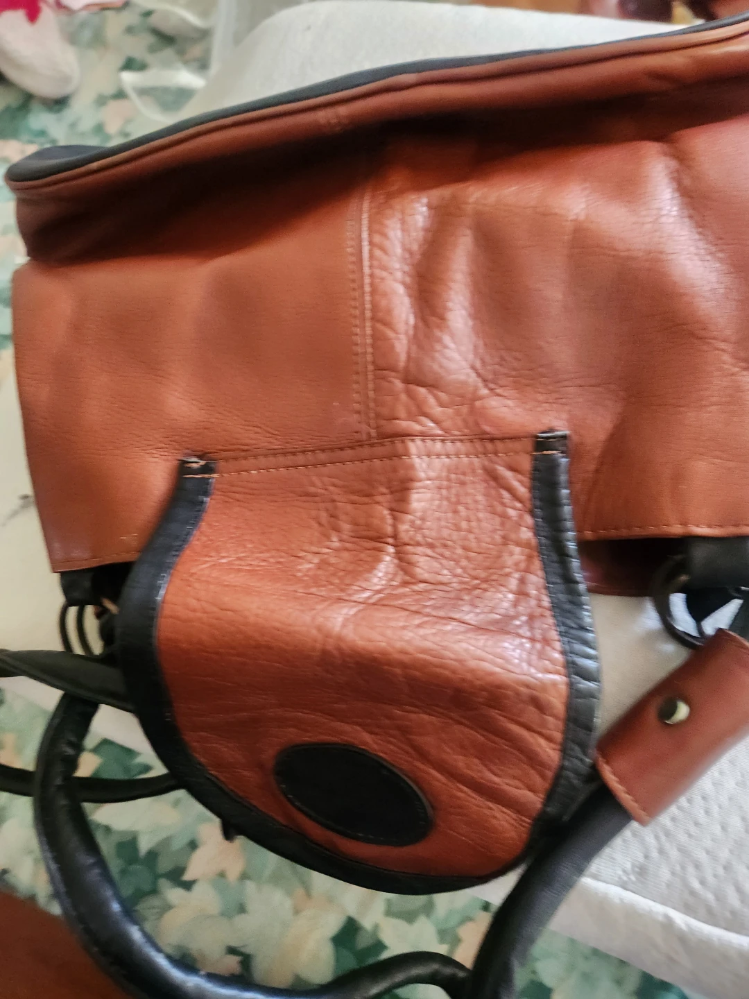 Brown and Black Leather Shoulder Bag - photo 2