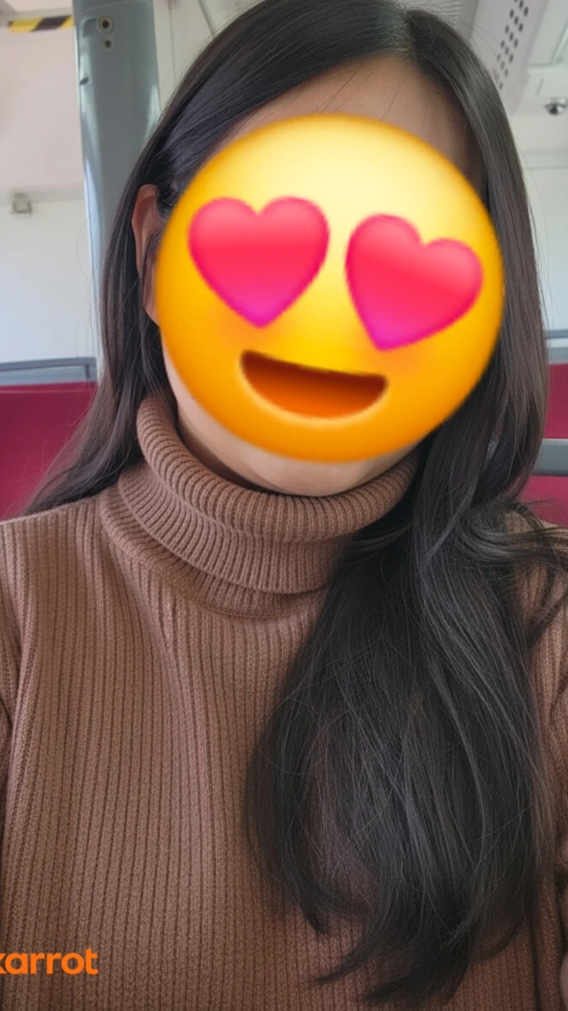 Dusty Rose / Brown Ribbed Turtleneck Sweater - Size S