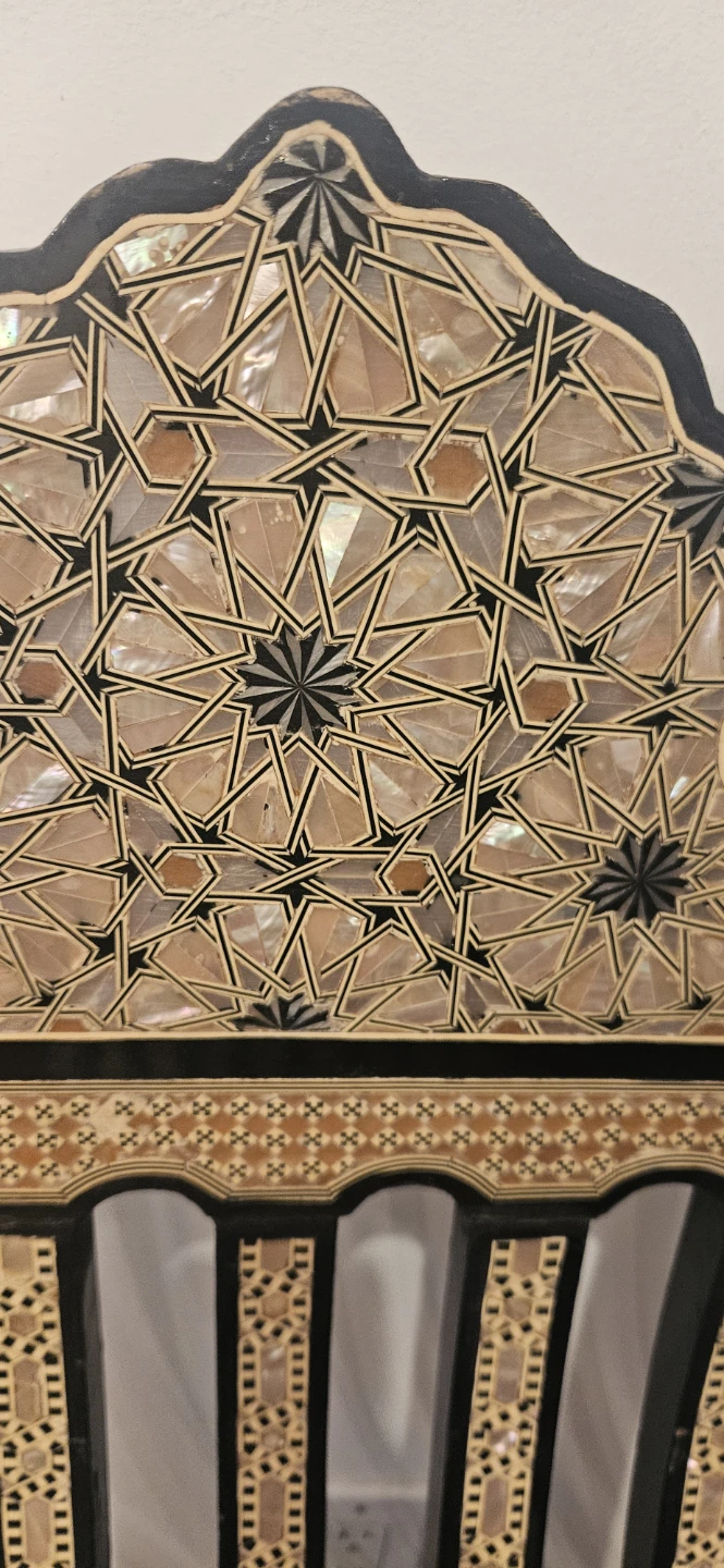 Decorative Folding Chairs - Inlaid Wood and Mother of Pearl - photo 4