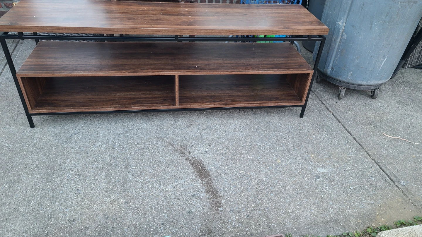 Wood Grain Media Console - photo 2
