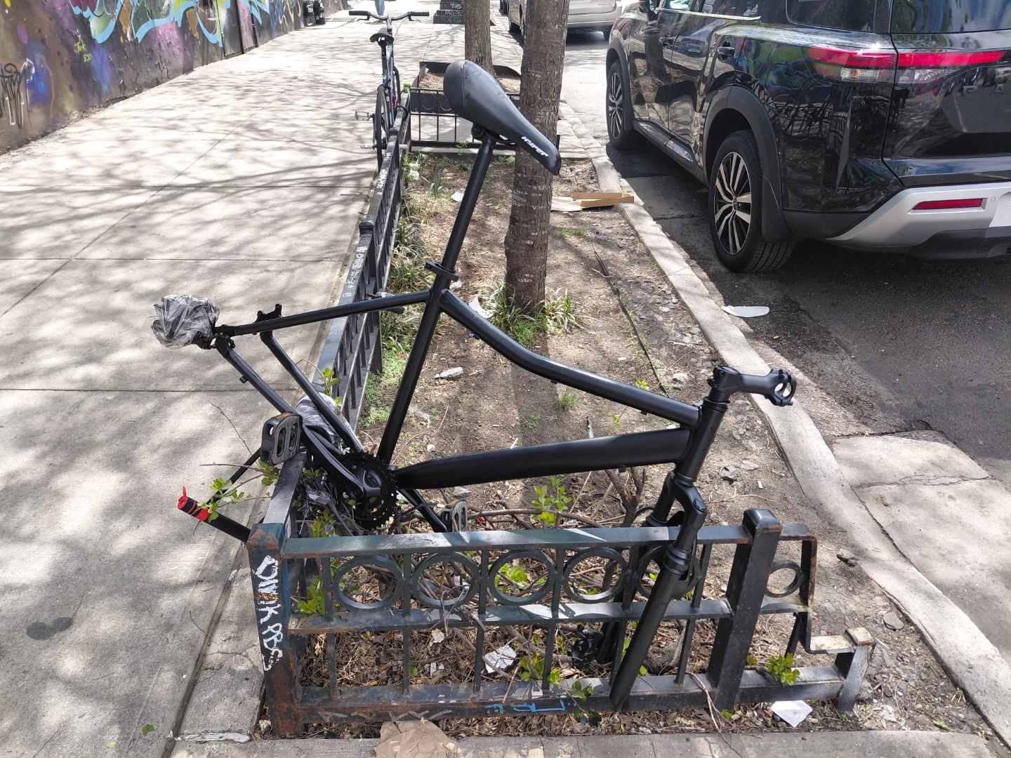 Black Mountain Bike Frame with Pedals - photo 5