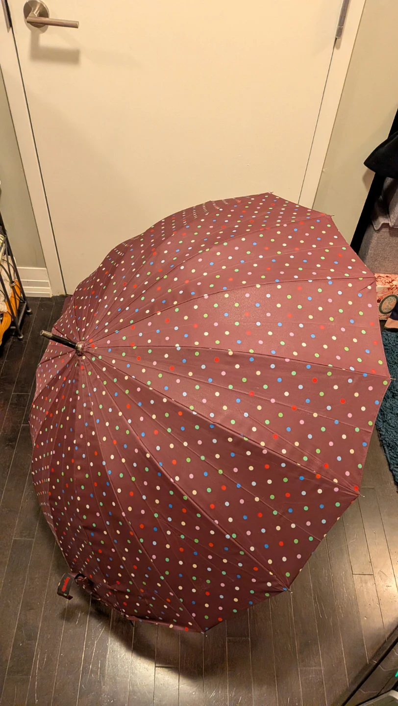 TopRain Solid Quality, Windproof polka dot umbrella - photo 2