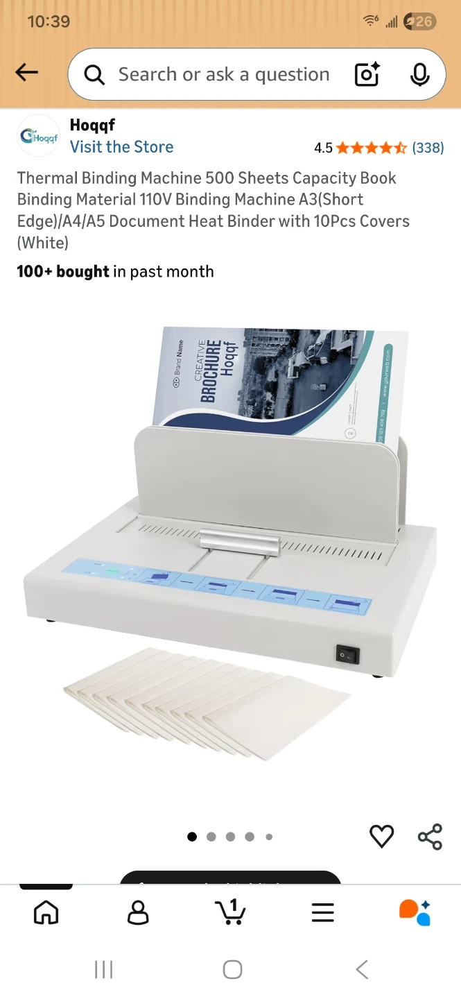 Hoqqf Thermal Binding Machine 500 Sheets Capacity A3 - photo 5