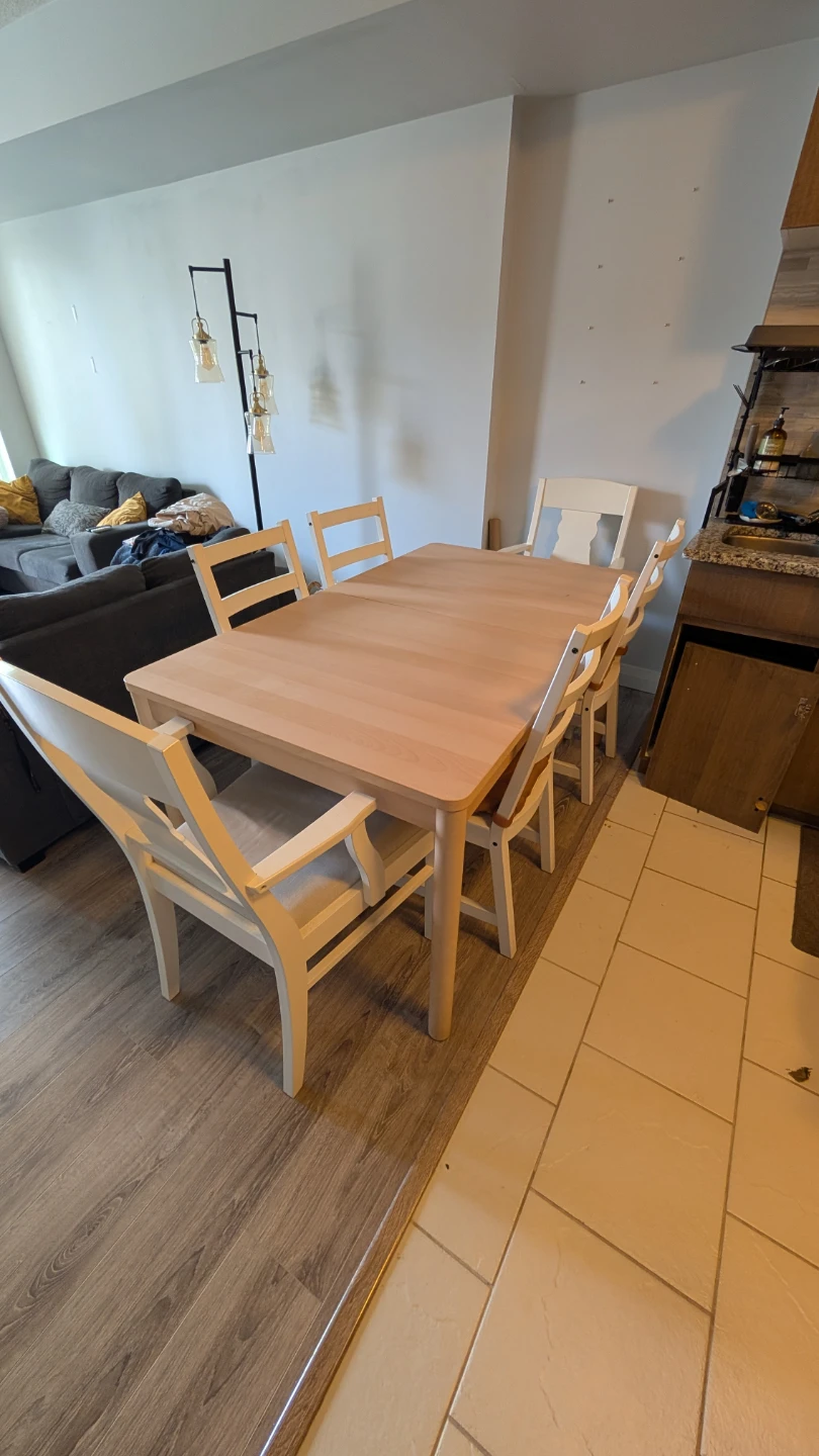 White Wooden Dining Chair - photo 2
