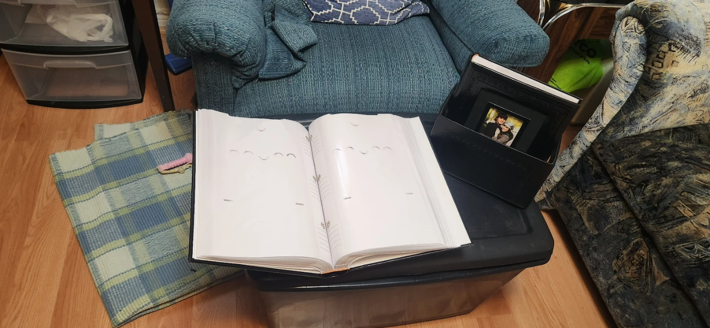 Set of 3 Black Photo Albums - photo 2