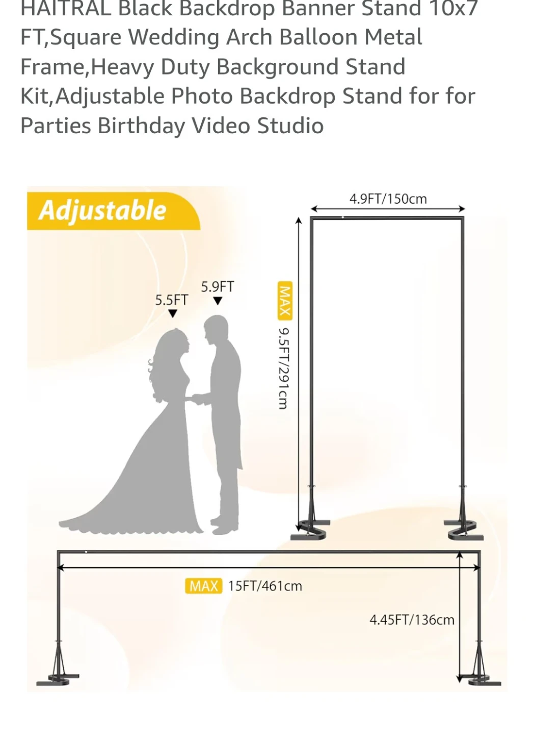 Large party/wedding backdrop stand*new* - photo 2
