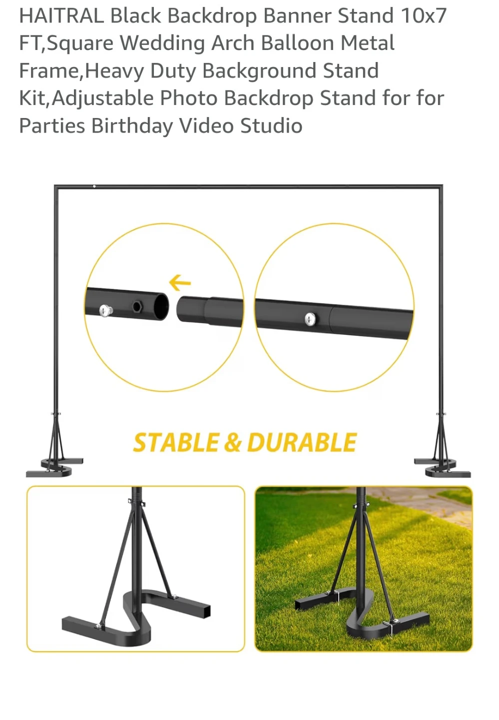 Large party/wedding backdrop stand*new* - photo 3