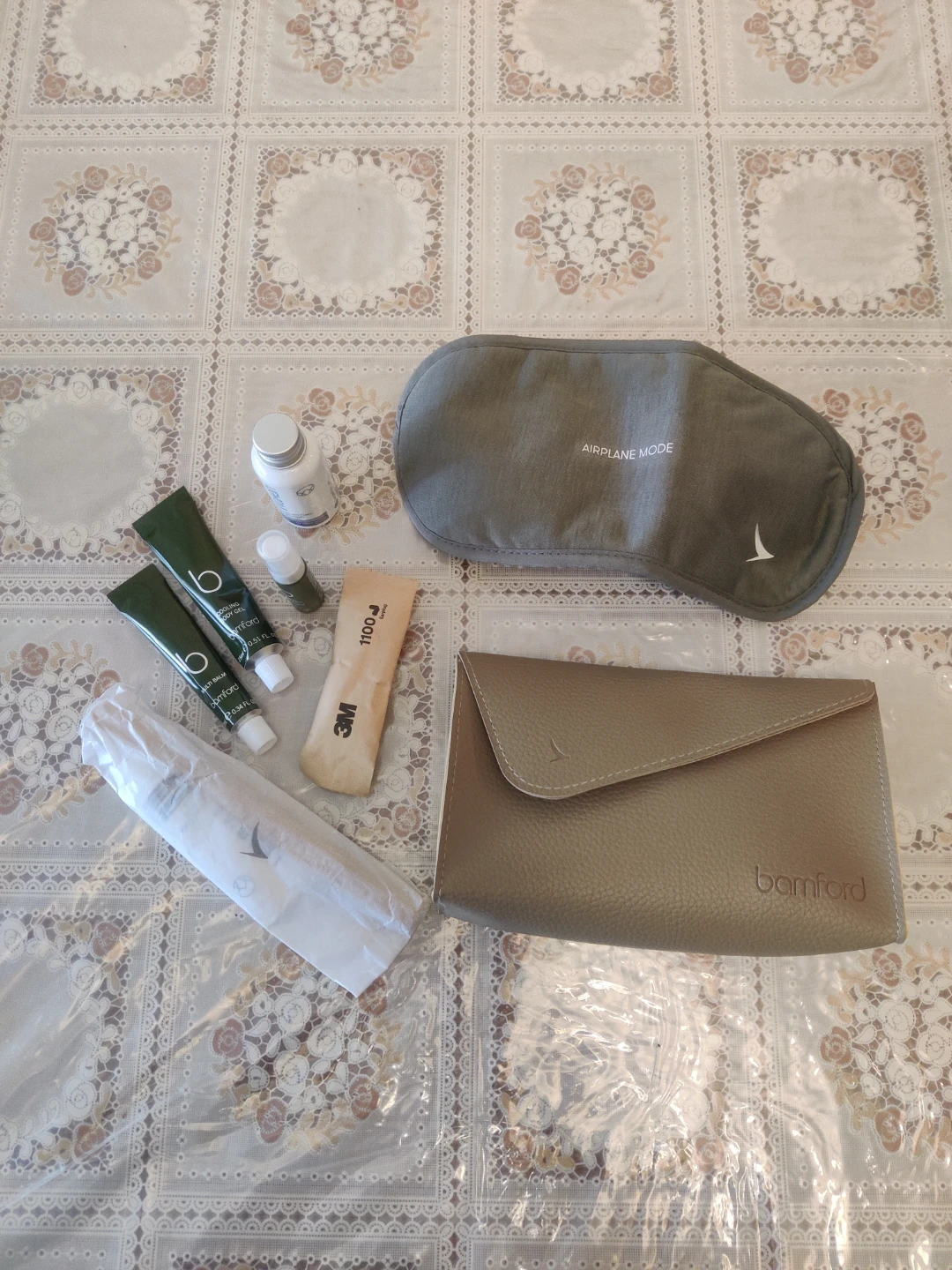 Bamford Airplane Travel Set with Eye Mask and Toiletries