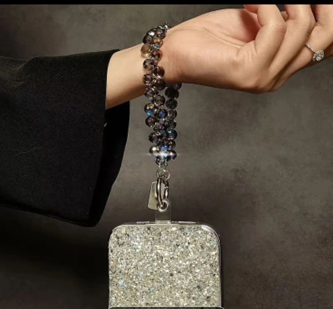 Crystal Bead Phone Charm Strap