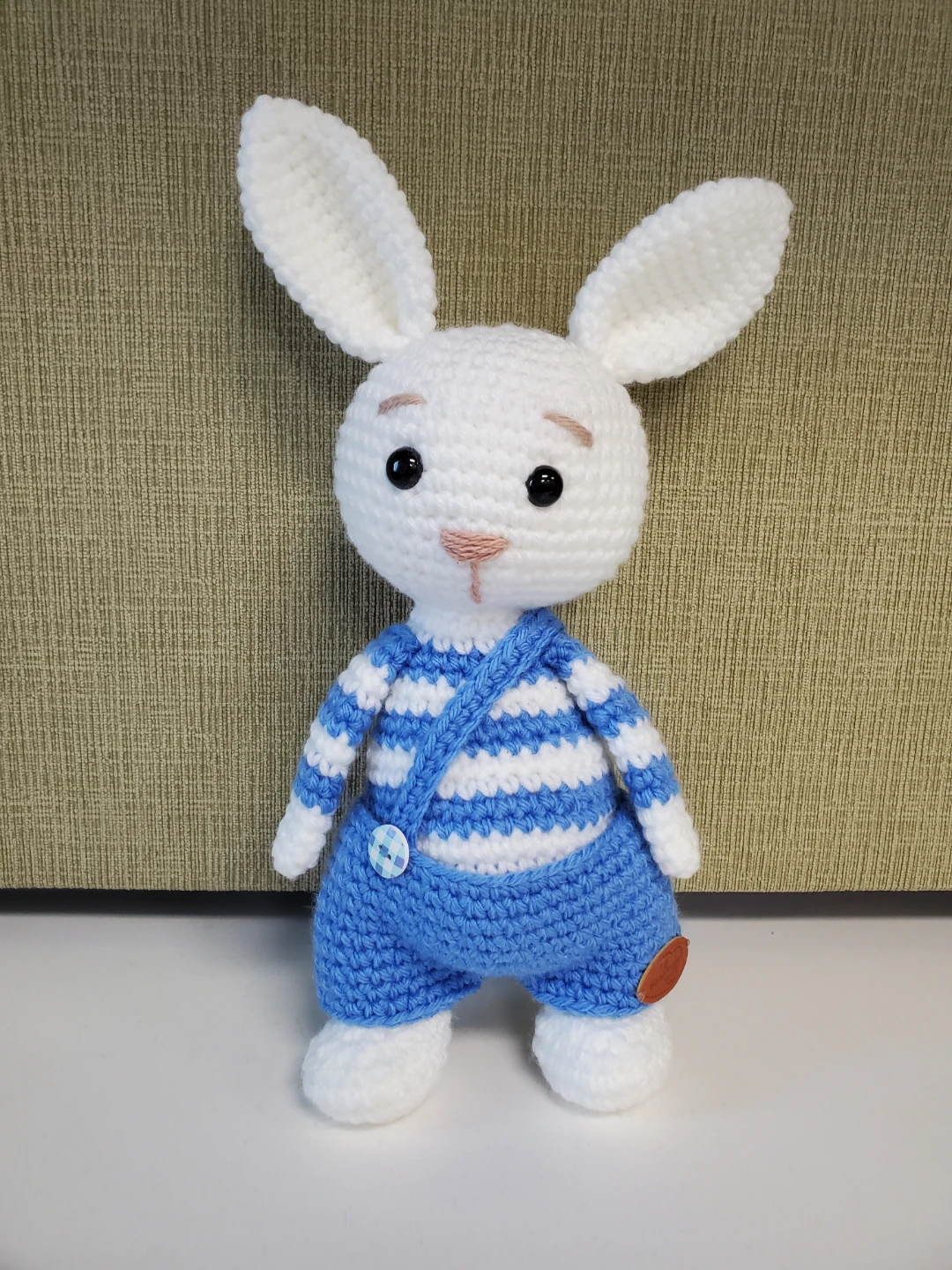 Crocheted Bunny Stuffed Animals - Boy and Girl - photo 3