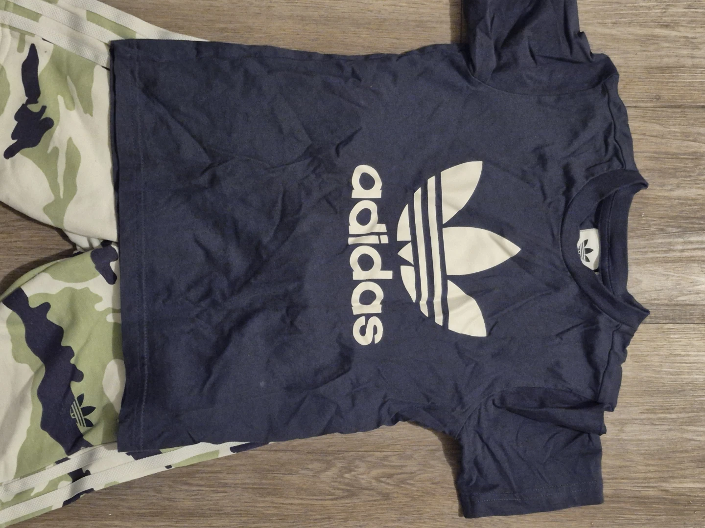 Adidas Kids Camouflage Shorts & Navy T-Shirt Set