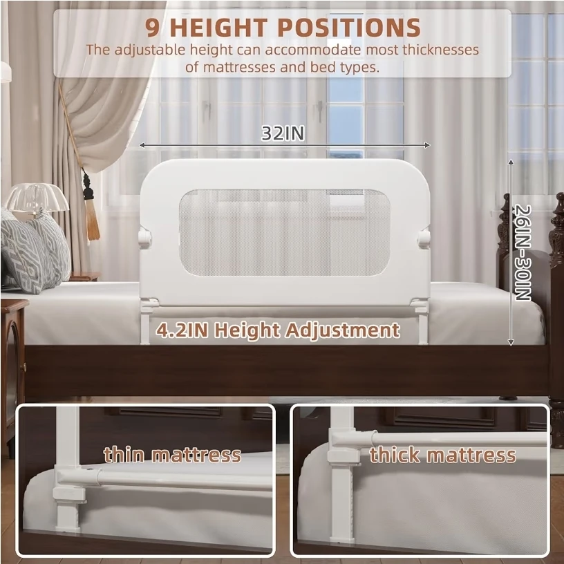 Bed Rail for Toddlers and babies, white 32in. - photo 4