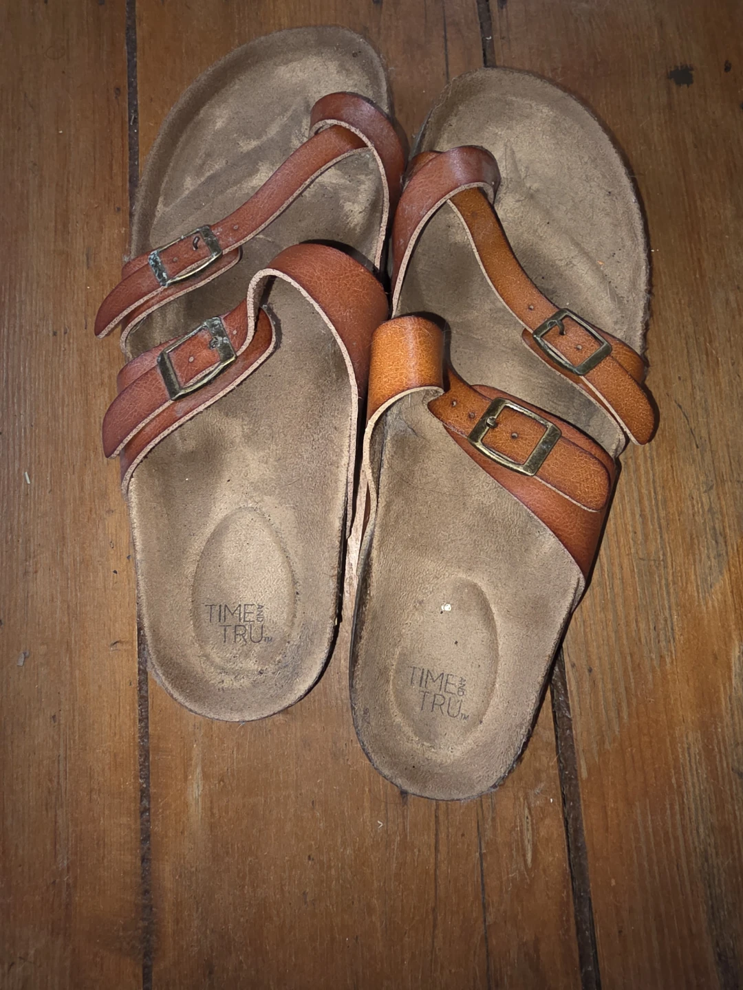 Time and Tru Brown Sandals