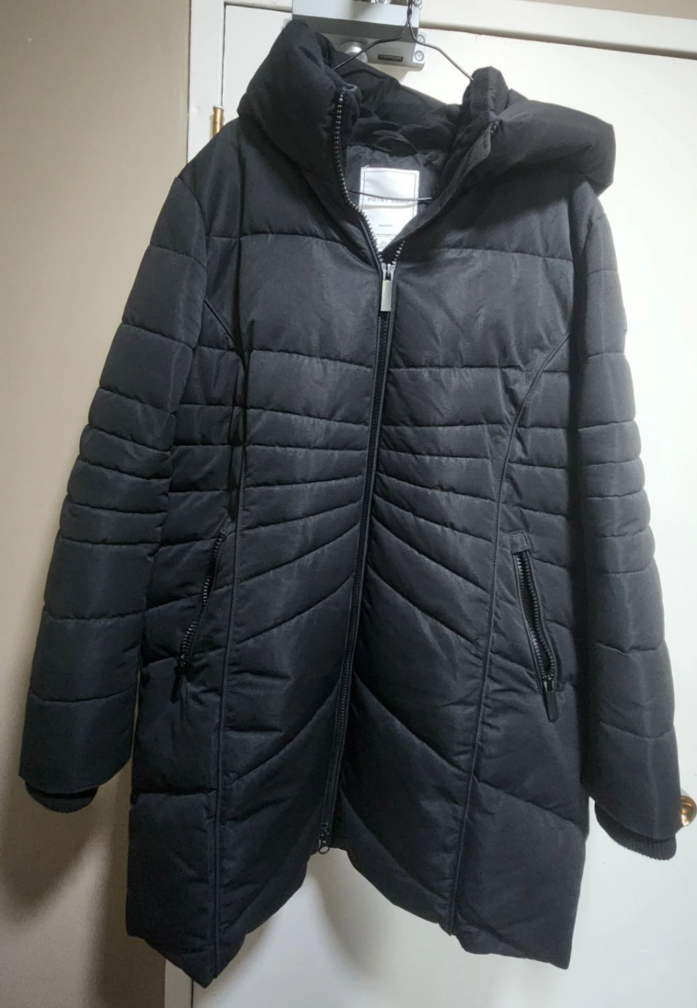 Point Zero Black Puffer Coat - Size xl - photo 2