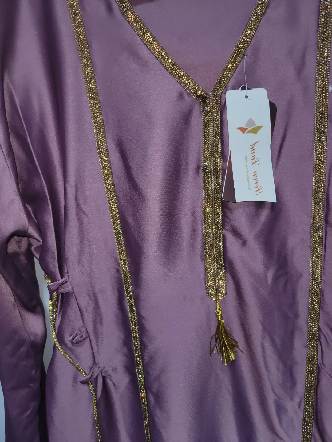 Purple Beaded Kaftan