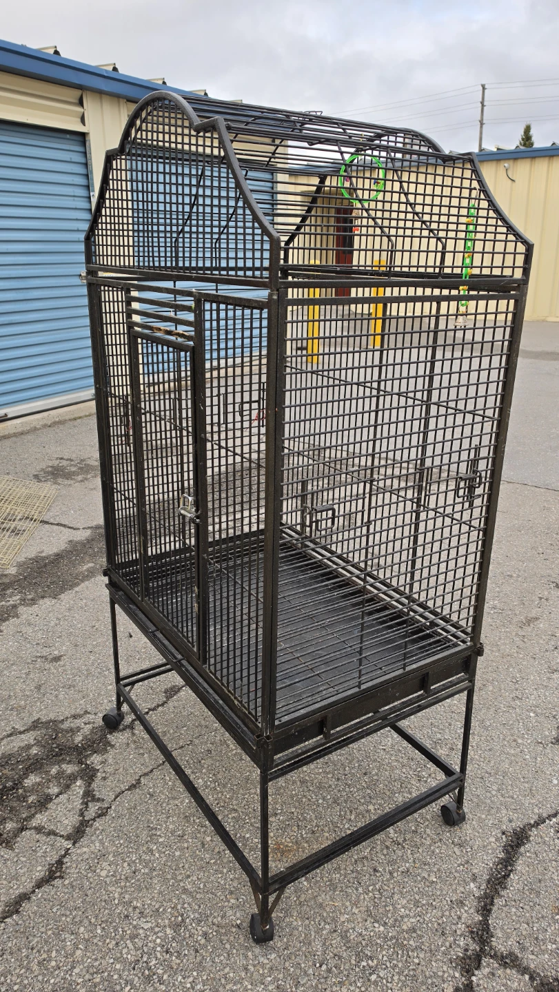 Black Bird Cage on Wheels - photo 2