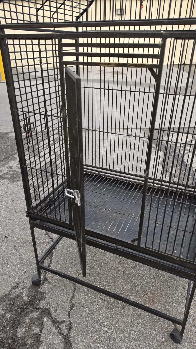 Black Bird Cage on Wheels - photo 5