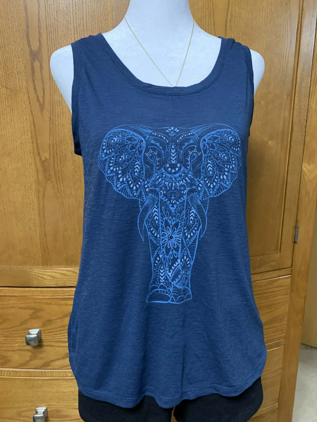 Gaiam Women's Blue Elephant Graphic Tank Top - photo 2