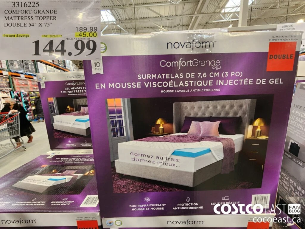 Novaform ComfortGrande Plus Double Mattress Topper