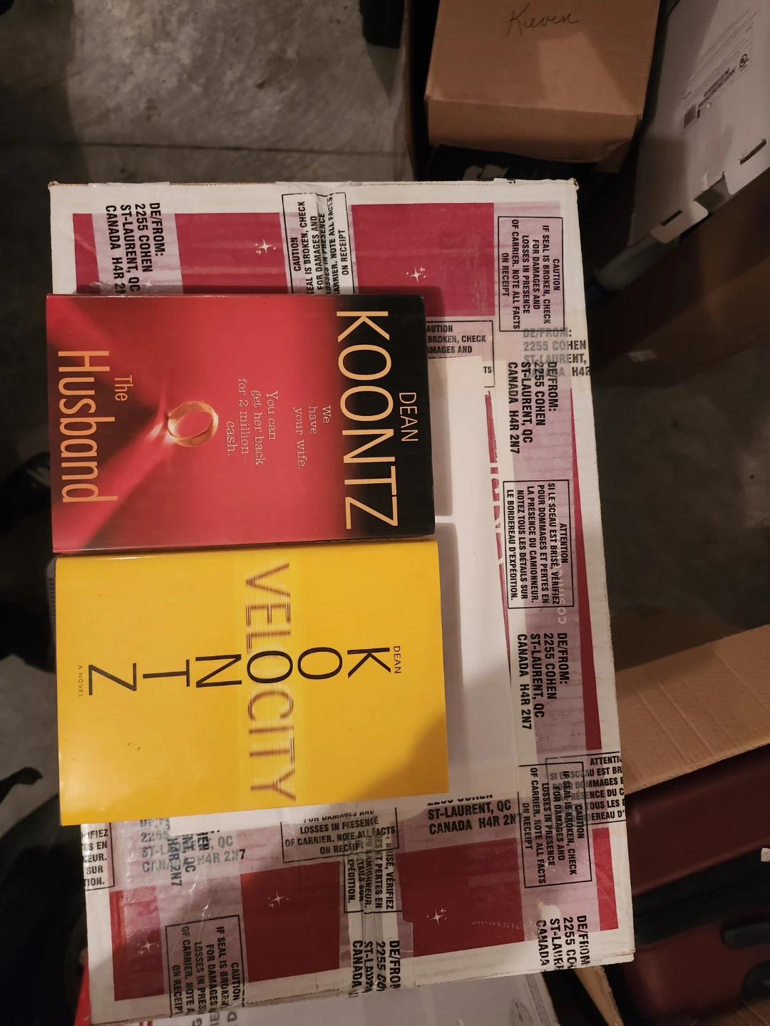 Dean Koontz "The Husband" & "Velocity" Novels