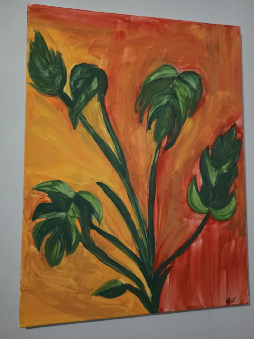 Abstract Plant Painting