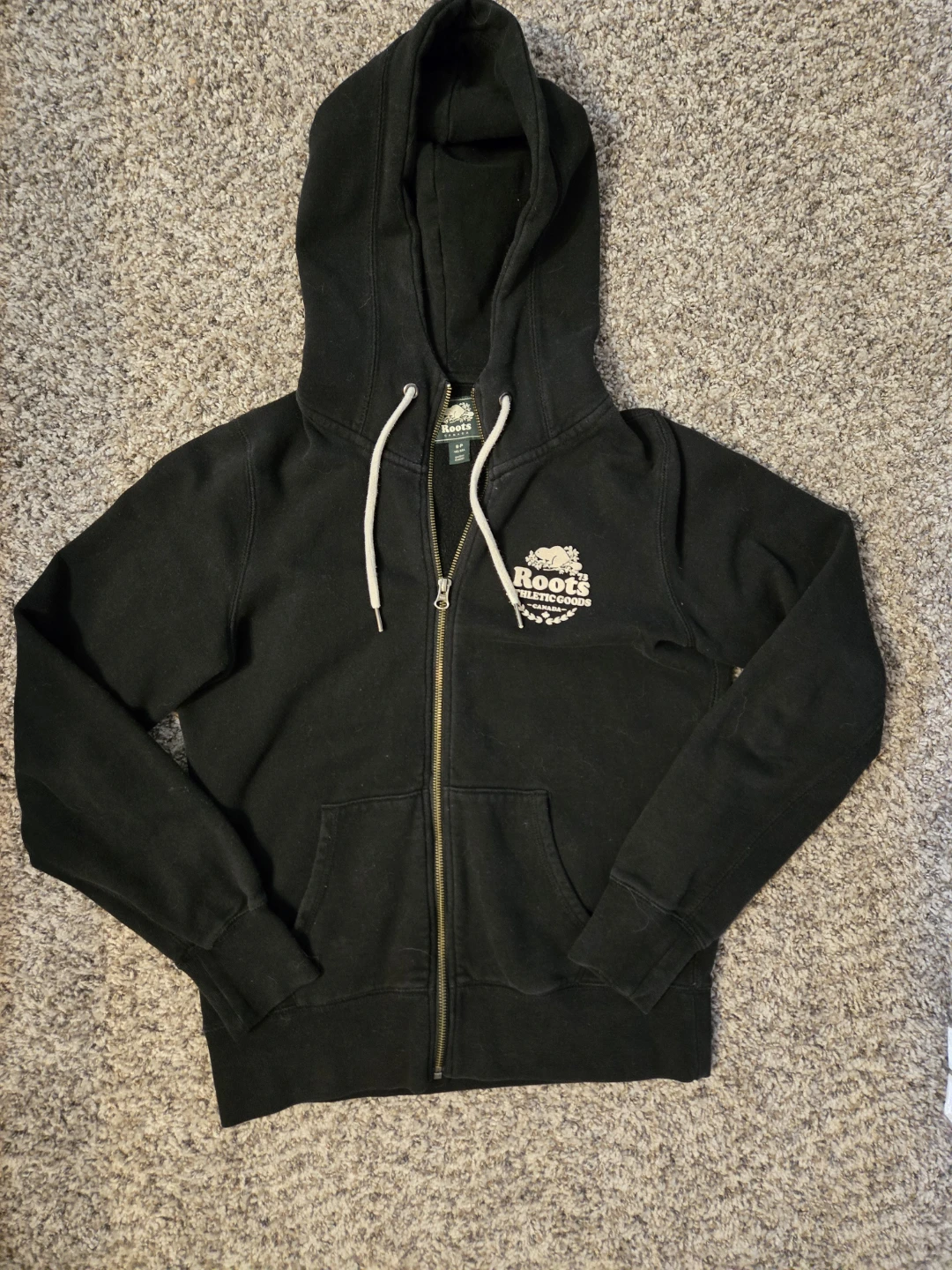 Roots Black Full Zip Hoodie