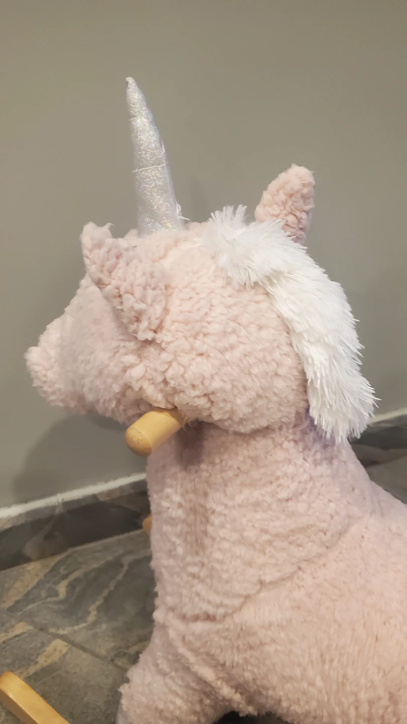 Pink Plush Unicorn Rocking Horse Toy - photo 4