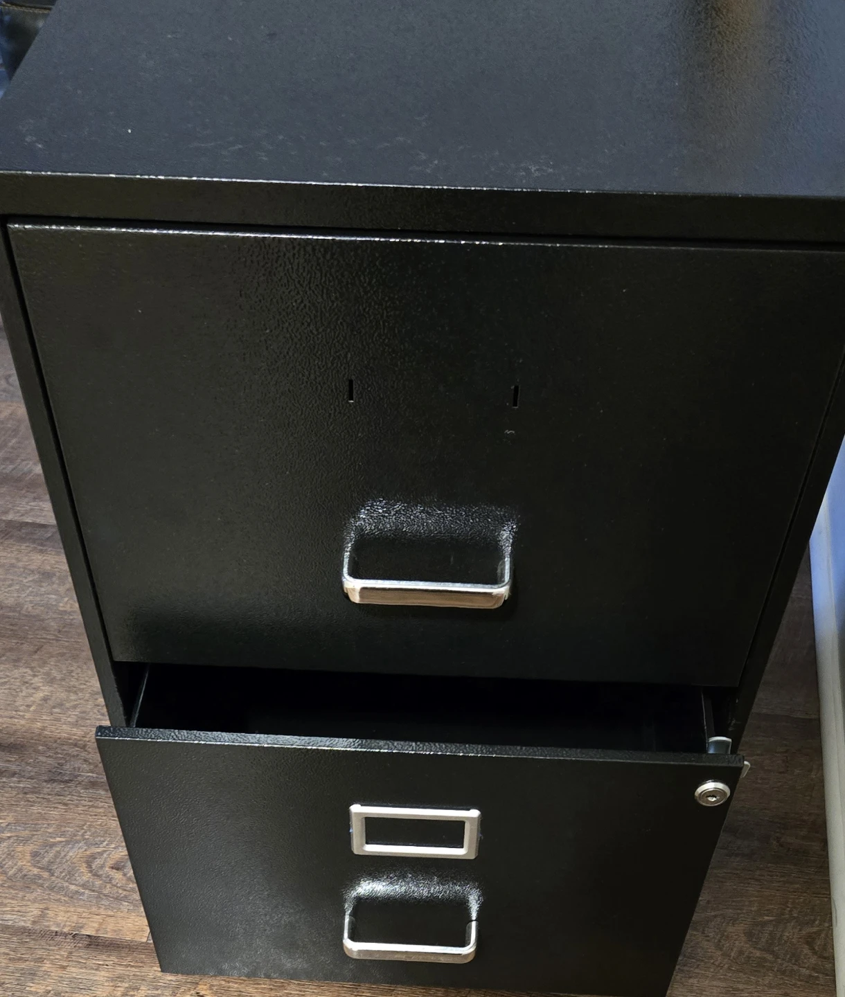 Black 2-Drawer Filing Cabinet - photo 2