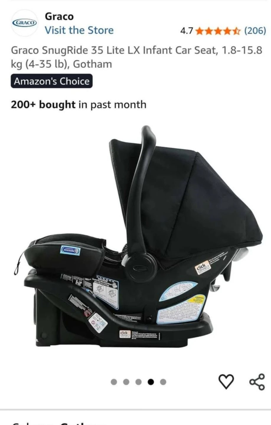 Graco SnugRide 35 Lite LX Infant Car Seat - photo 2