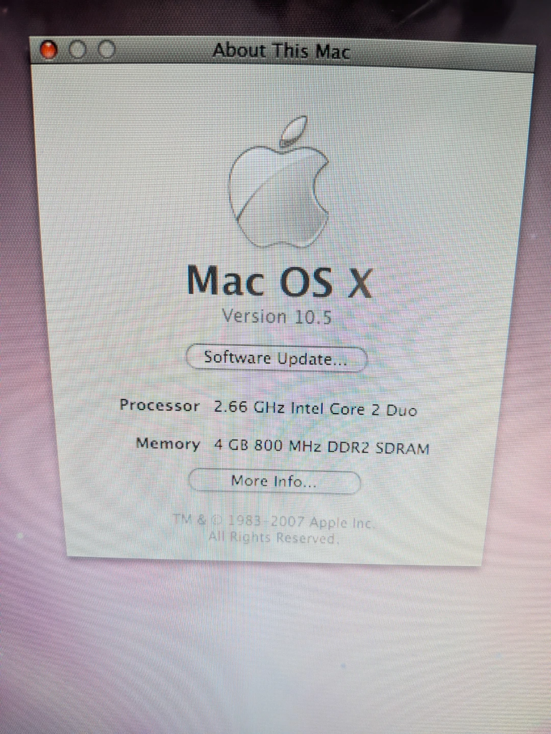 20" iMac - 4GB RAM, 500GB HDD, OS X Leopard - photo 2