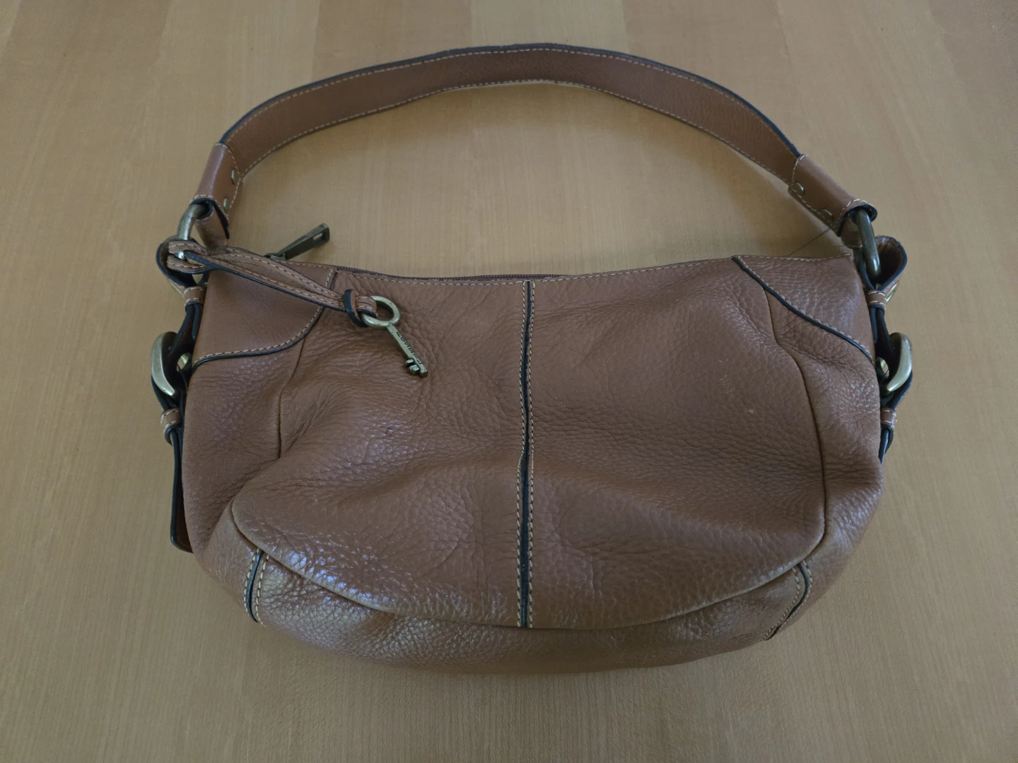 Fossil Brown Leather Shoulder Bag