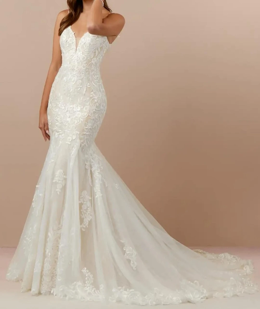White Lace Mermaid Wedding Dress