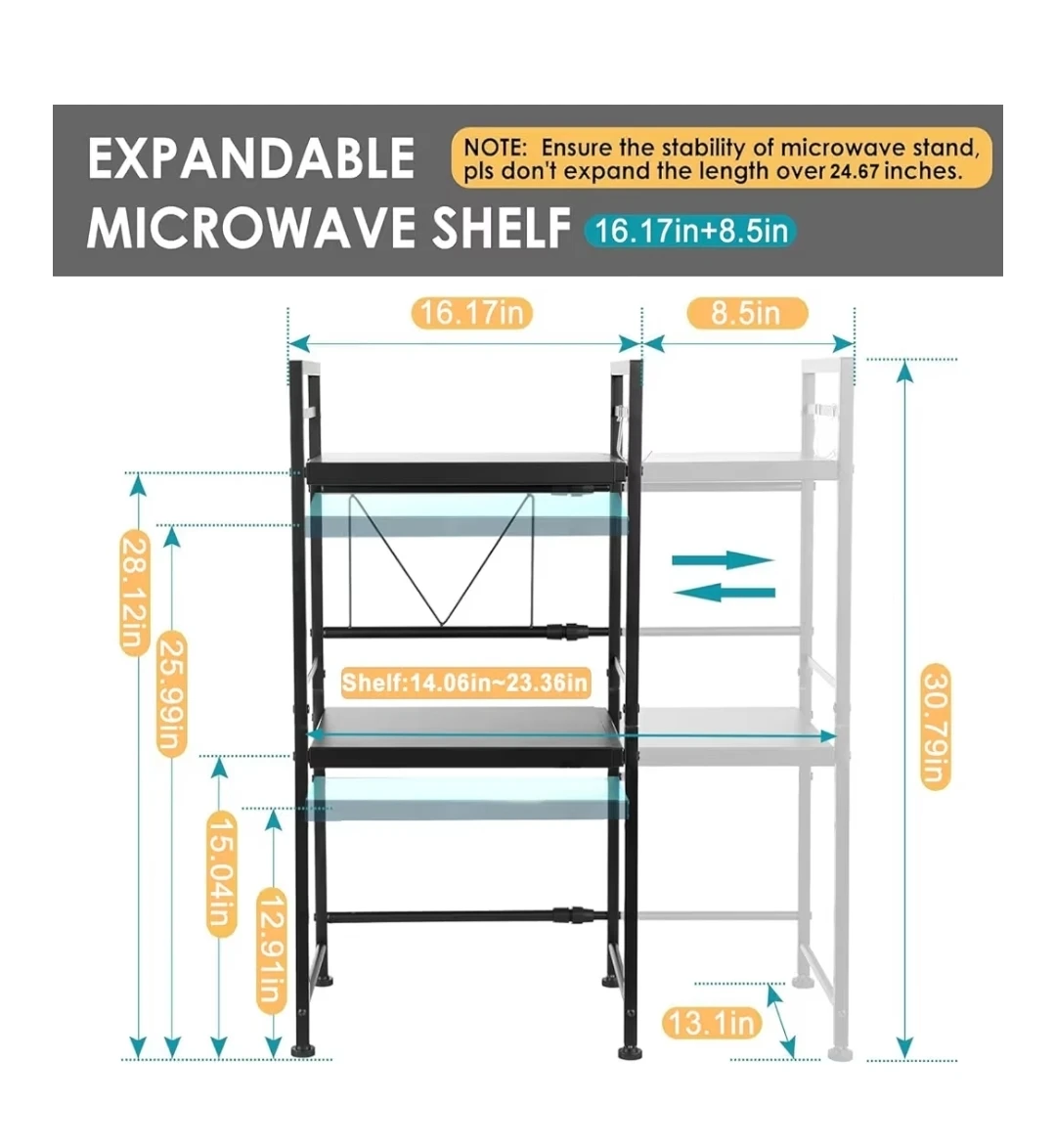Expandable Microwave Shelf