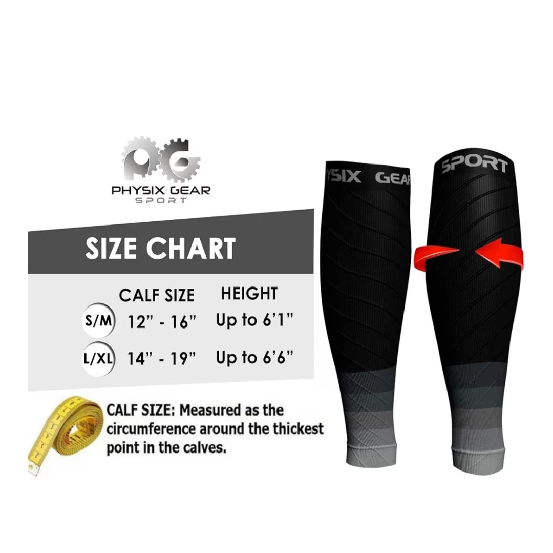 BNIB Physix Gear Sport Calf Compression Sleeves L/XL - photo 4