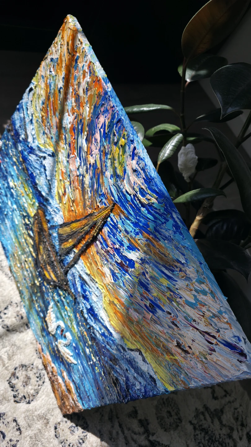 Original Acrylic Sand Textured Banff Painting on canvas - photo 4