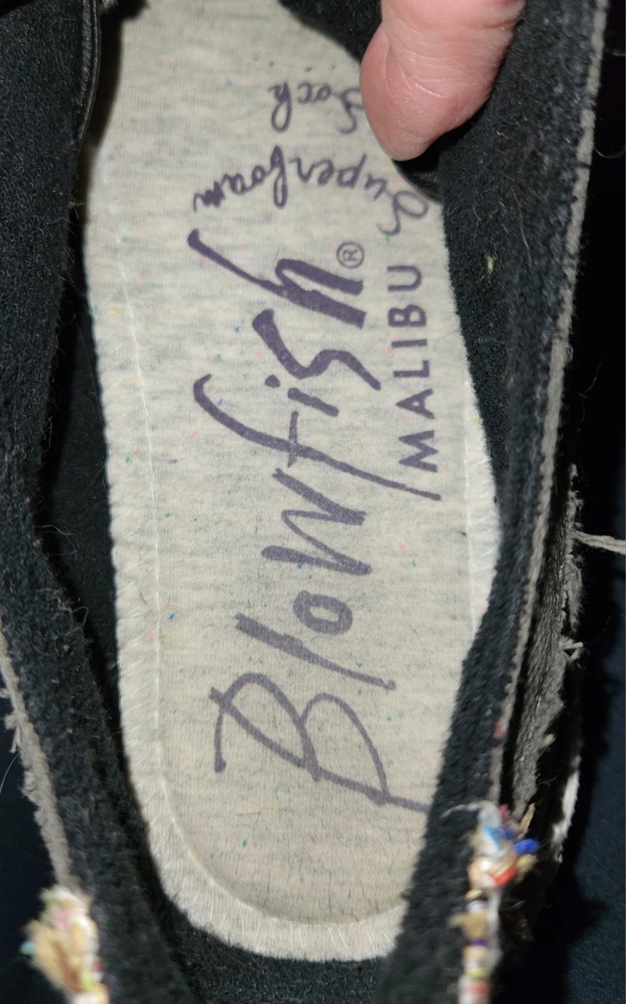 Blowfish Malibu Sneakers Size10 -Black Smoke Canvas. - photo 3