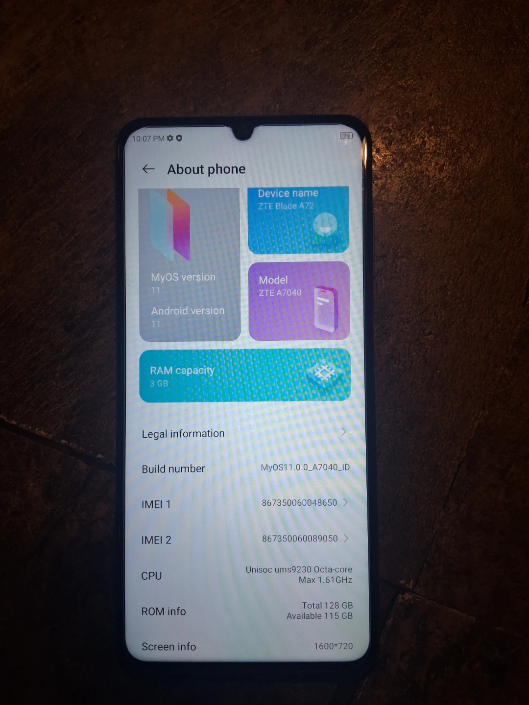 ZTE Blade A72 Unlocked Good Condition Ready To Use - photo 3