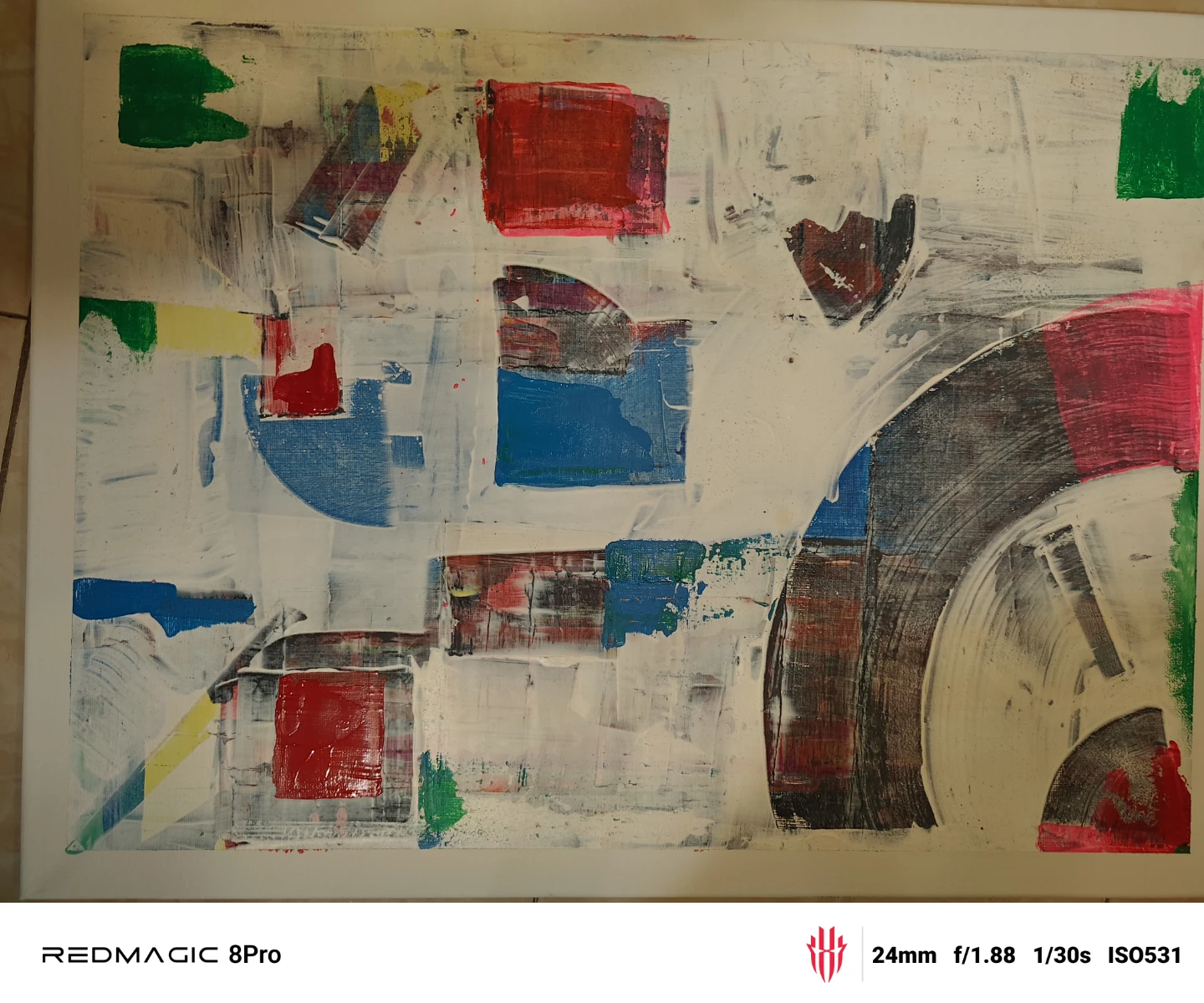 Abstract Canvas Painting 18×24 - photo 3