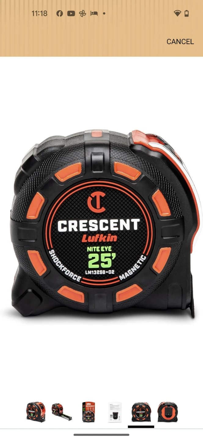 Crescent Lufkin Shockforce Nite Eye 25' Magnetic Tape Measure - photo 5