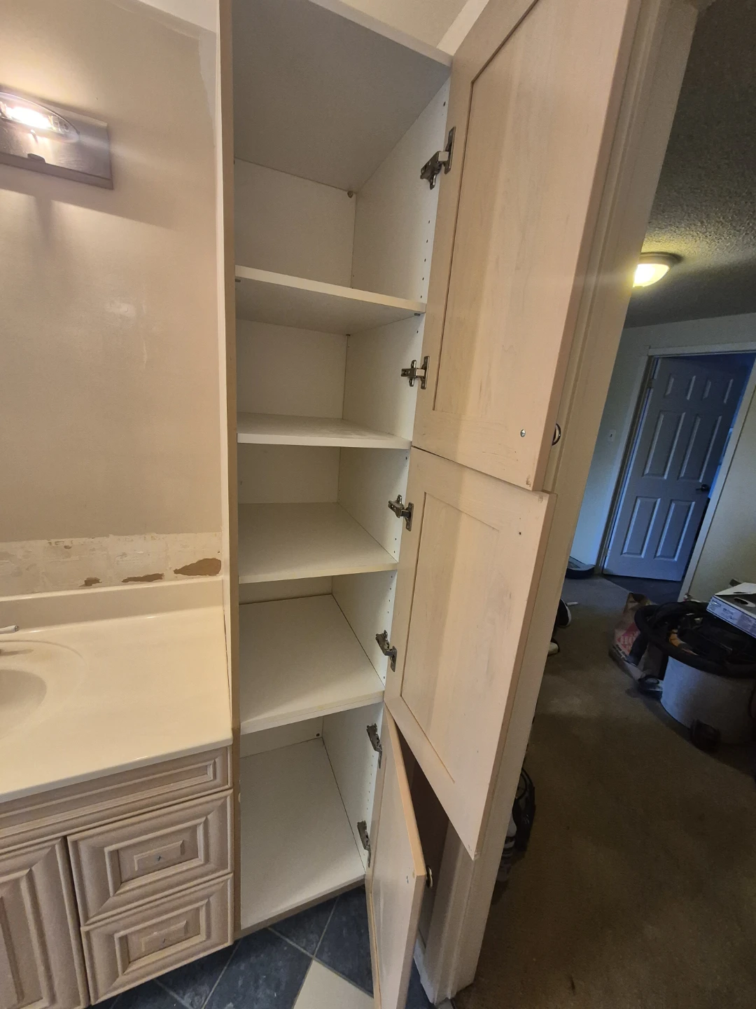 Light Wood Bathroom Vanity with Sink - photo 5