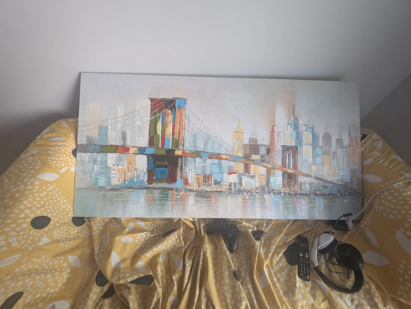 Abstract Brooklyn Bridge Canvas Wall Art