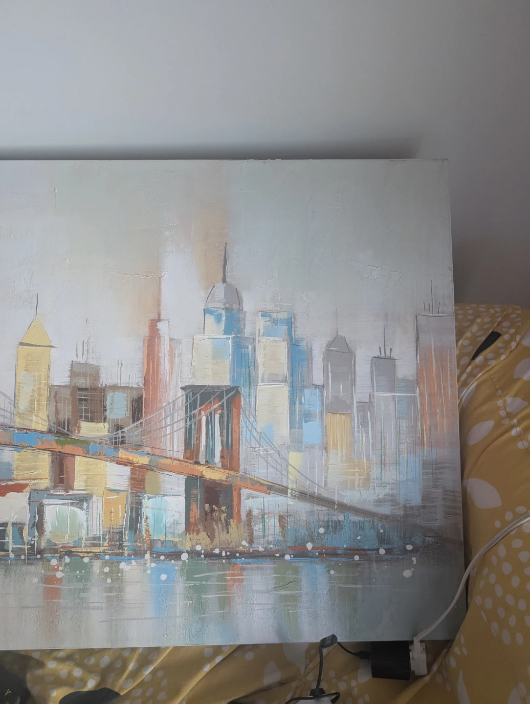 Abstract Brooklyn Bridge Canvas Wall Art - photo 3