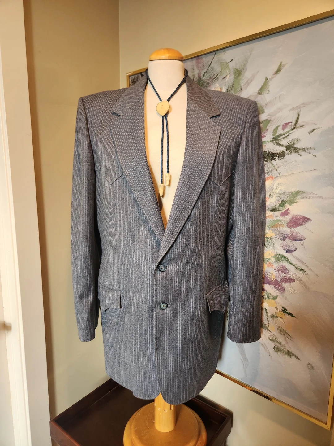 Men's Country &western blue/grey suit jacket