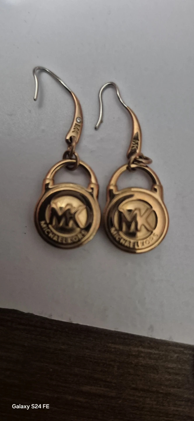 Michael Kors MK Logo Padlock Drop Earrings